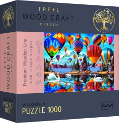Houten puzzel TREFL Wood Craft Origin – Kleurrijke ballonnen 1000 stukjes