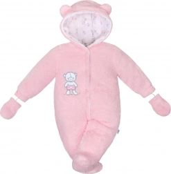 Winterse baby overall New Baby Nice Bear roze