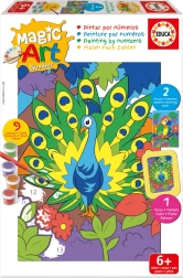 Educa schilderen op nummer – pauw en papegaai