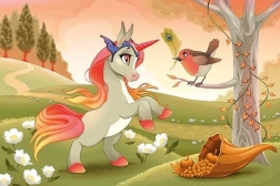 Houten puzzel schattige pony 50 stukjes