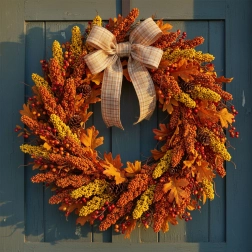 Decoratief herfstgiersttakje, 18,6 cm, 6 stuks