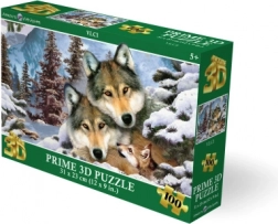 3D puzzel Wolven 100 stukjes
