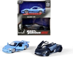 fast & furious twin pack brians porsche 996 gt3 rs en shaws mclaren 720s, 1:32
