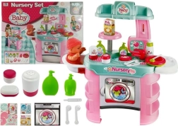 Verzorgingsset voor baby met tafeltje en wasmachine