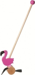 houten duwstok flamingo op stok nature planet