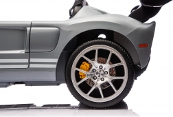 elektrische speelgoedauto FORD GT voor kinderen – grijs, 24 V, 4x100 W, tweezits