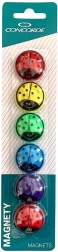 Magneten met lieveheersbeestjes 30 mm, 6 stuks