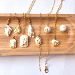 Sycomore creatieve set voor sieraden van cement en bladgoud