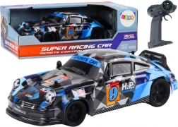 RC driftauto 1:18 met rubberen wielen – blauw