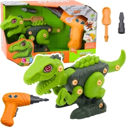 Groene DIY dinosaurus met boormachine