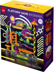 Interactief knikkerspel met draaiend platform