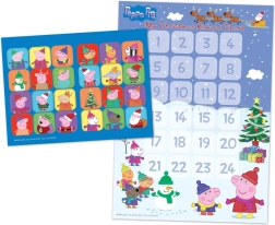 Papieren adventskalender Peppa Pig met stickers