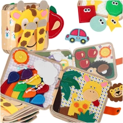 Vilt zintuiglijk manipulerend boekje Giraf 3D