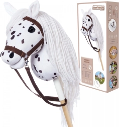 Hobby hors op stok HOPPIHORSE A3 met luipaardpatroon
