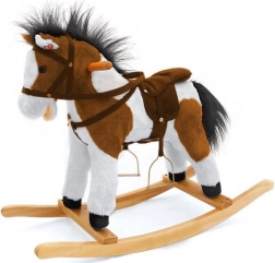 Bruin-wit hobbelpaard