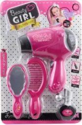 Kinderkappersset met accessoires en een föhn op batterijen