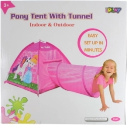 Tent met tunnel met pony- en prinsessenmotief