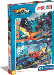 Puzzel 2×60 stukjes HOT WHEELS CLEMENTONI