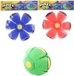 Worpschijf die verandert in een bal met licht