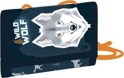 Kindertextielportemonnee met wolvenmotief