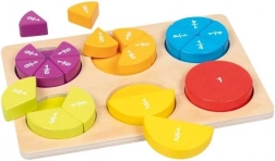 Houten educatieve puzzel Breuken
