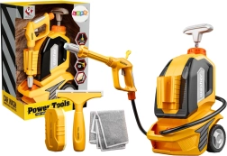 kinder hogedrukreiniger met waterfunctie met trekker, spons en doek