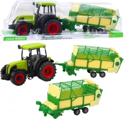 Groene tractor met aanhanger voor kinderen 50 cm