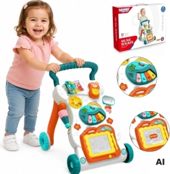 WOOPIE Baby muzikale loopwagen met activiteiten
