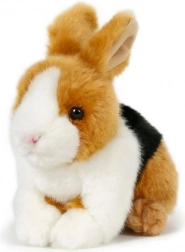 pluchen konijntje bruin-zwart-wit 15 × 17 cm