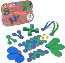 clixo crew blauwe en groene magnetische bouwset 30 stuks