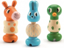 Djeco houten schroefdieren