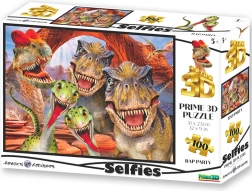Puzzel Selfie Raptor met 3D-effect, 100 stukjes