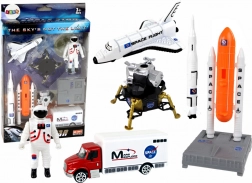 set van ruimtefiguren en raketten 8-delig
