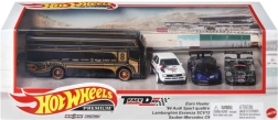 Hot Wheels premiumset: 3 modelauto’s met teamtransporteur