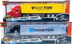 Metalen mega truck met oplegger