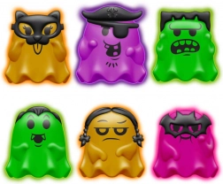 Schylling NeeDoh knijpbare spook die oplicht in het donker