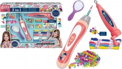 Set kralen om in het haar te vlechten