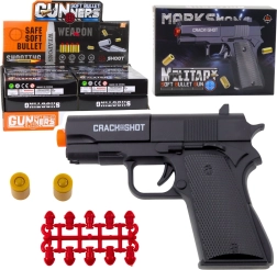 Mini pistool WARFARE voor patronen en hulzen, zwart 13,5 cm