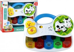 muzikaal kinderpiano met diertjes, lichtjes en geluiden