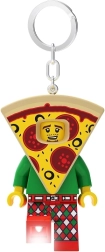 Lego sleutelhanger Pizza – lichtgevende minifiguur met LED