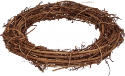 Decoratieve krans van rotan met een diameter van 20 cm