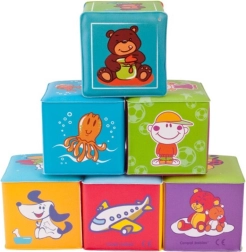 Canpol babies zachte educatieve blokken voor baby’s, set van 6 stuks