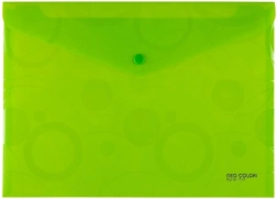 Documentenmap met drukknoop A4 NEO COLORI groen