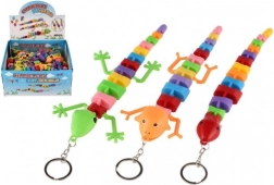 Lichtgevende sleutelhanger hagedis/kameleon/slang 28 cm van kunststof