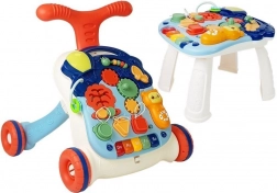 Interactieve duwloopwagen 3-in-1 met afneembaar tafeltje en muzikaal paneel