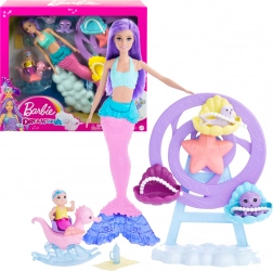 Barbie zeemeermin met baby – zorg voor zeebaby