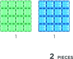Cleverclixx grote magnetische basisplaten blauw en groen (2 stuks)