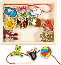 Detoa rijgspel MOLLETJE – houten rijgset