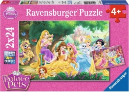 Puzzel RAVENSBURGER DISNEY prinsessen en hun huisdiertjes 2×24 stukjes