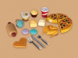 Lunchset voor kinderen - Pizza en kip